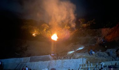 Bukit di Jl Tapian Terbakar 1/2 hektare Ludes dimakan Api