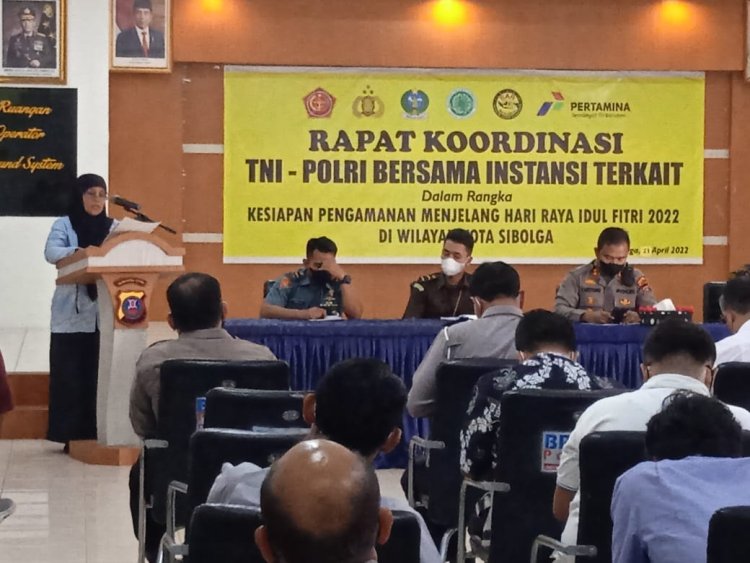 Kapolres Sibolga pimpin Rapat Koordinasi Lintas Sektoral Pengamanan Idul Fitri 1443 H