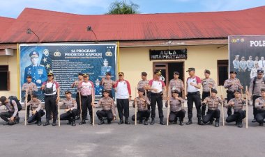 Kapolres Sibolga Pimpin Upacara Tradisi Pembinaan Bintara Polri Remaja 