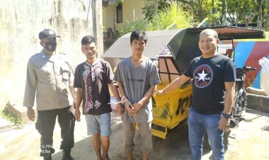 2 Orang Pencuri Betor, Ditangkap Polisi Saat Di Warung Mamin 