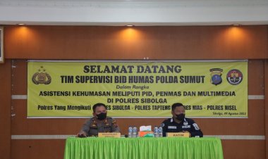 Polres Sibolga Terima Tim Supervisi Poldasu Tentang Masalah Kehumasan 