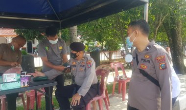 SIDOKKES POLRES Sibolga Gelar  Pengecekan Tekanan Darah Personil 