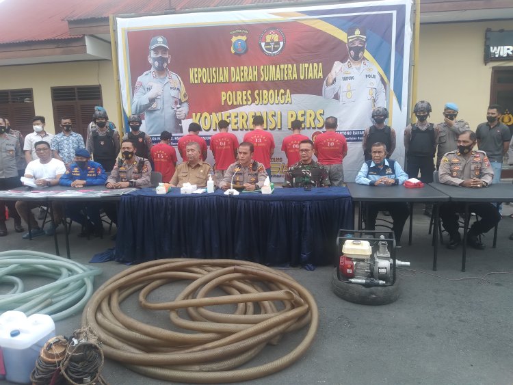 Polres Sibolga Ungkap Peran Ke 6 Tersangka kasus tindak pidana penyalahgunaan BBM KM CBM