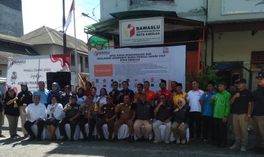 Bawaslu Sibolga Gelar Apel Siaga Pengawasan Dan Deklarasi Kampanye Damai Pemilu Tàhun 2024 