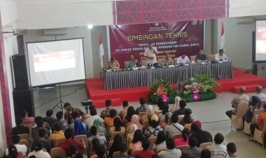 KPU Tapteng Gelar Bimtek Persiapan Pembentukan KPPS Pada Pemilu 2024