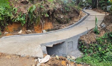 Pemdes Bonandolok Bangun Jalan Usaha Tani Sepanjang 124 M