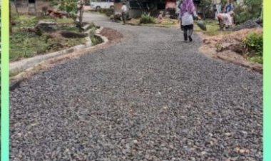 Untuk Mendukung Aktivitas Ekonomi Warga, Pemdes Sipan Bangun jalan lapen sepanjang 590 Meter