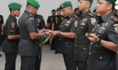Danrem 023/KS Pimpin Sertijab Dàndim 0211/TT Dari Letkol Inf Jhon Patar Banjar Nahor Ke Letkol Inf Fernando Batubara 