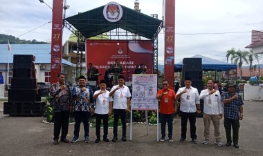 KPU Tapteng Gelar Deklarasi Kampanye Damai, Kapolres : Damai Bukan Hanya Diawal, hingga Akhir Harus Damai!