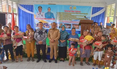 Tekan Stunting, Pj. Bupati Tapteng Berikan Makanan Tambahan Bergizi Untuk 75 Anak