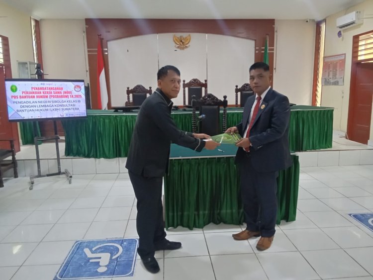 PN Sibolga dan LKBH Sumatera Sepakati Pemberian Layanan Posbakum Gratis Bagi Pencari Keadilan