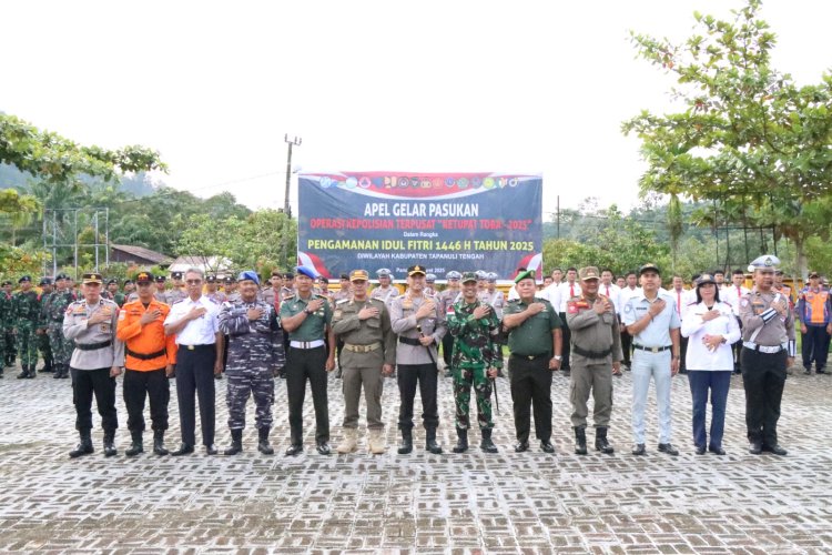 Dihadiri Wakil Bupati, Polres Tapteng Gelar Pasukan Operasi "Ketupat Toba"