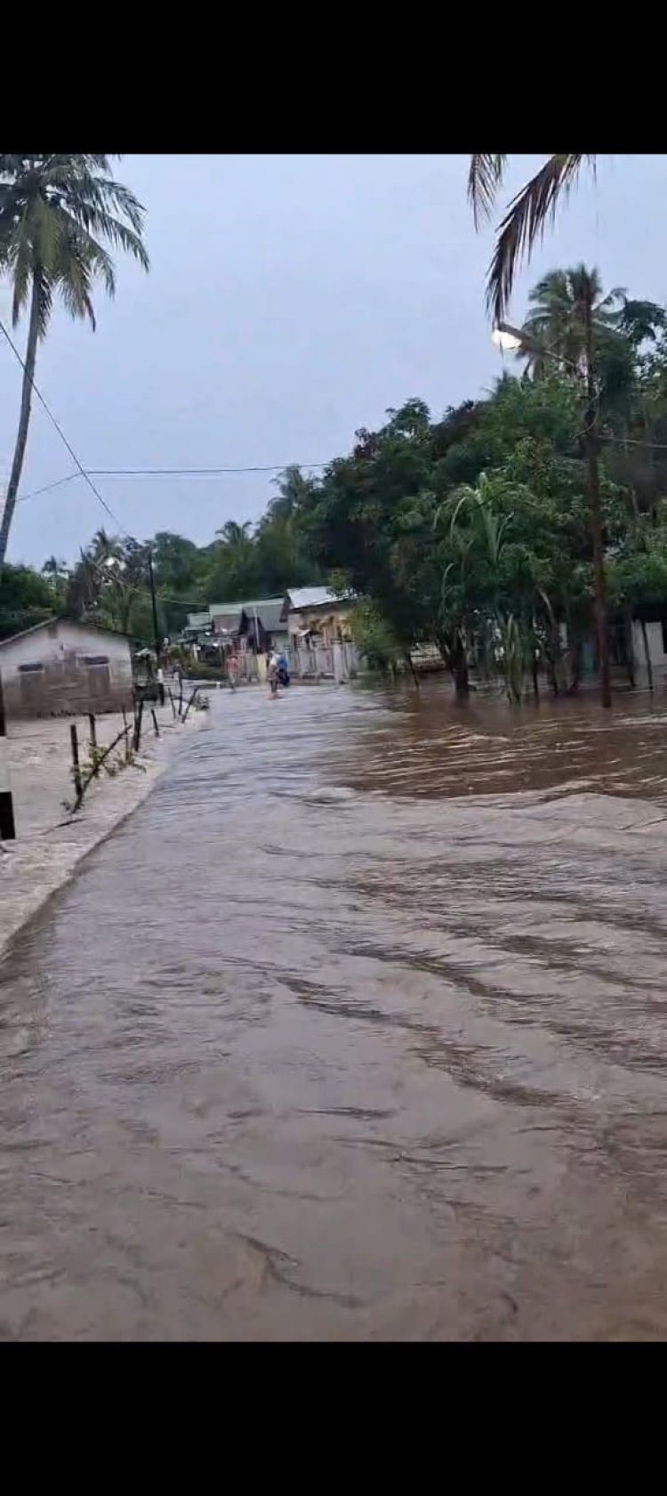 Akibat Hujan deras & Bronjong Jebol, Ratusan Rumah, Sekolah dan Perkantoran Terendam Banjir di Barus