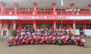 Peringatan Hardiknas Di SDN 153066 Hutabalang : Dukung Tapteng Untuk Naik Kelas
